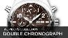 Very Rare Iwc Pilot Flieger Doppelchronograph Tritium Dial Watch In Full Set